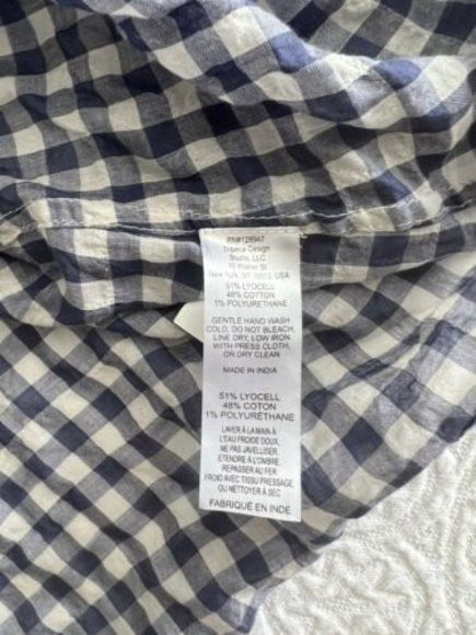 nili lotan button down xs blue shirt - Picture 6 of 7